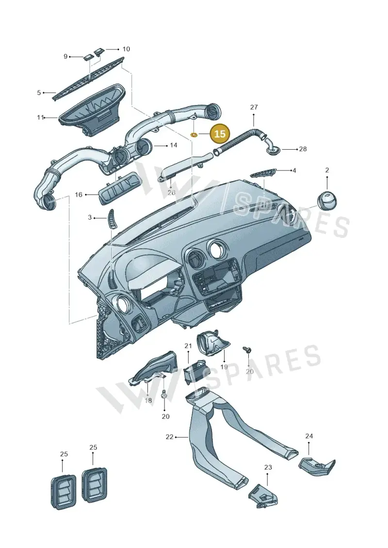 2TA853582 — SEAT Ibiza (2015-) diagram 639819300, position 15