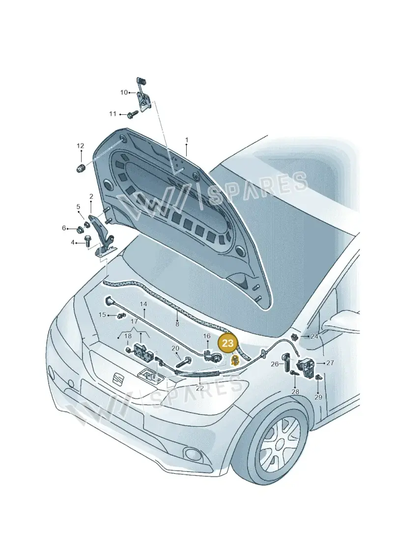 321971897 — SEAT Mii electric (2020-2021) diagram 735823000, position 23