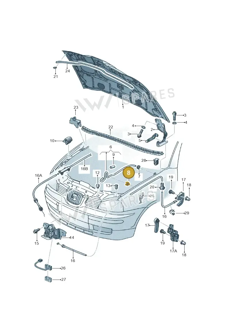 357823397 — SEAT AROSA (2003-2004) diagram 232823100, position 8