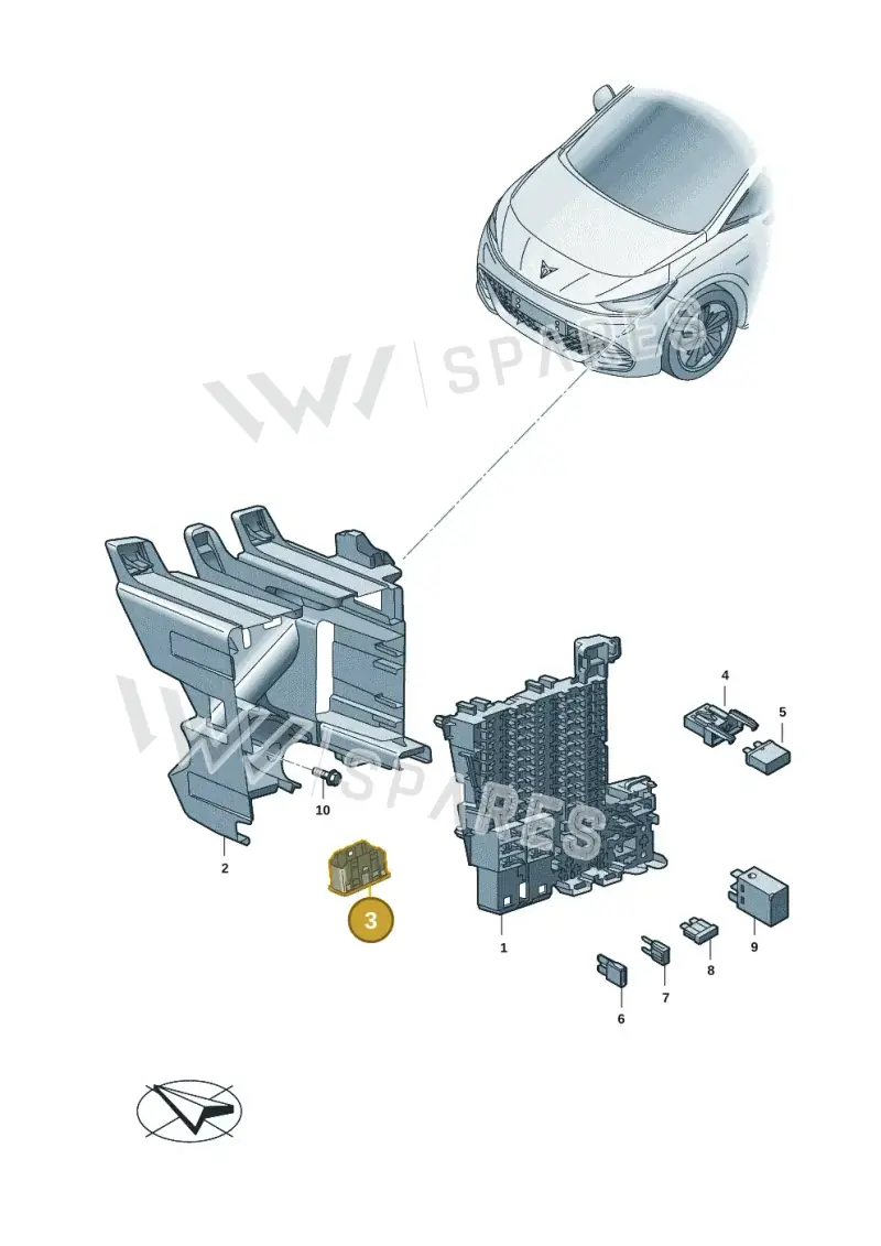 3A0972695A — SEAT Tavascan Cupra (2023-) diagram 10s937000, position 3