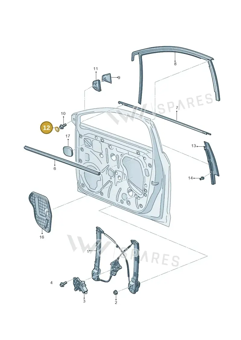 3B0837111B41 — SEAT Leon ST Stylance (2016-2020) diagram 754837600, position 12