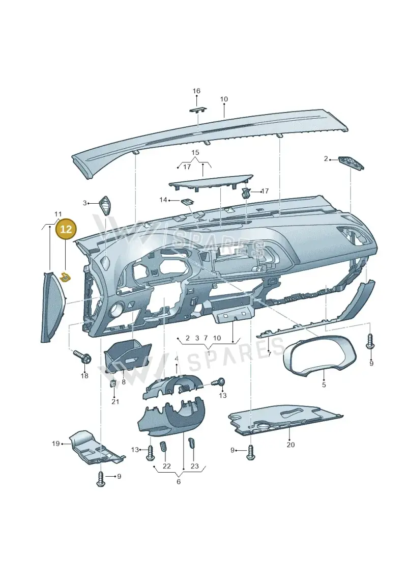 3B0858137 — SEAT Leon ST Stylance (2016-2020) diagram 830857100, position 12