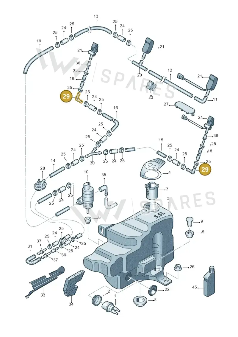 3B0955665 — SEAT TOLEDO/LEON/LEON-4 (2001-2006) diagram 194955100, position 29