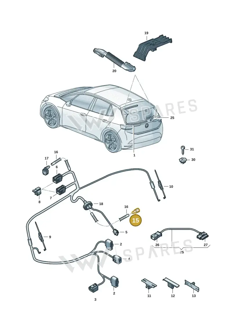 3B0955875 — SEAT EBoost CUPRA (2021-) diagram 10a972080, position 15