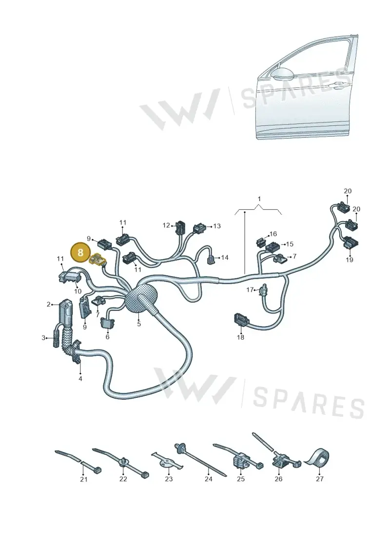 3B0972702 — SEAT Tavascan Cupra (2023-) diagram 20h972033, position 8