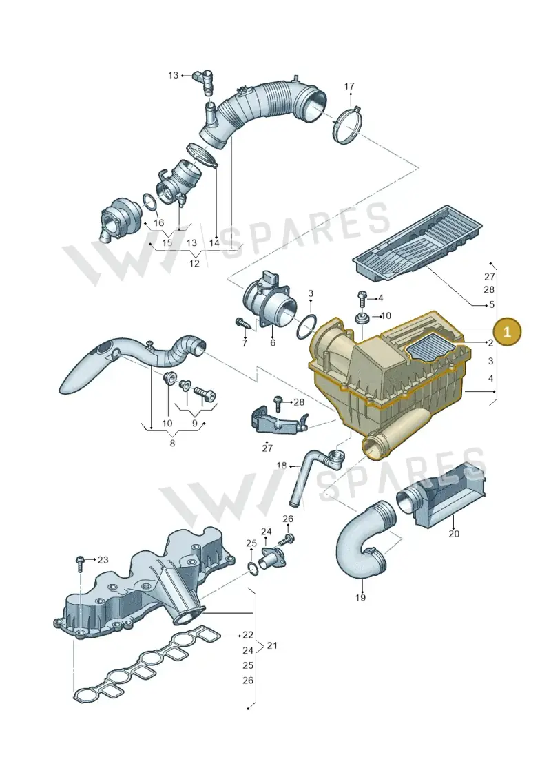 3C0129607BD — SEAT Altea XL Reference (2013-2013) diagram 737129400, position 1