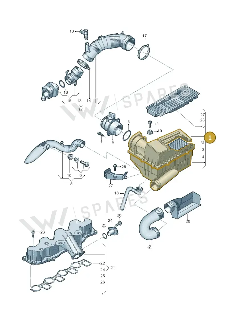 3C0129607BE — SEAT Altea XL Reference (2013-2013) diagram 737129400, position 1