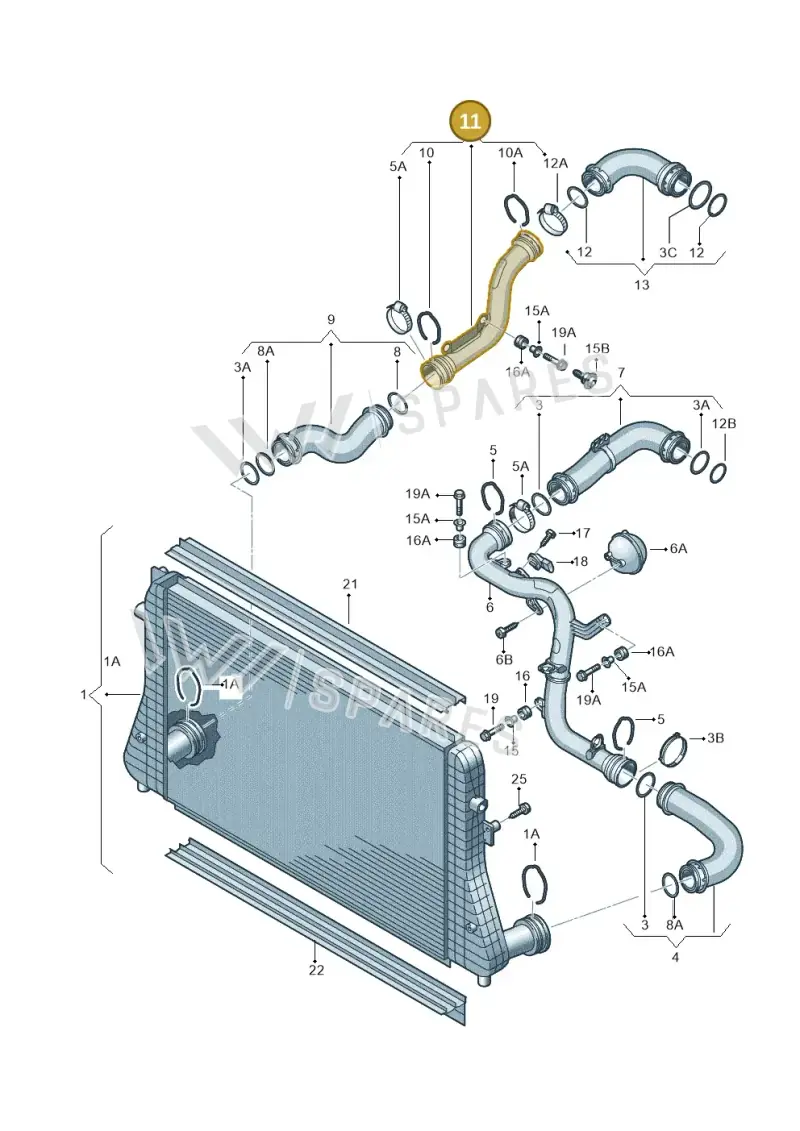 3C0145770B — SEAT Altea XL Reference (2010-2013) diagram 460145800, position 11