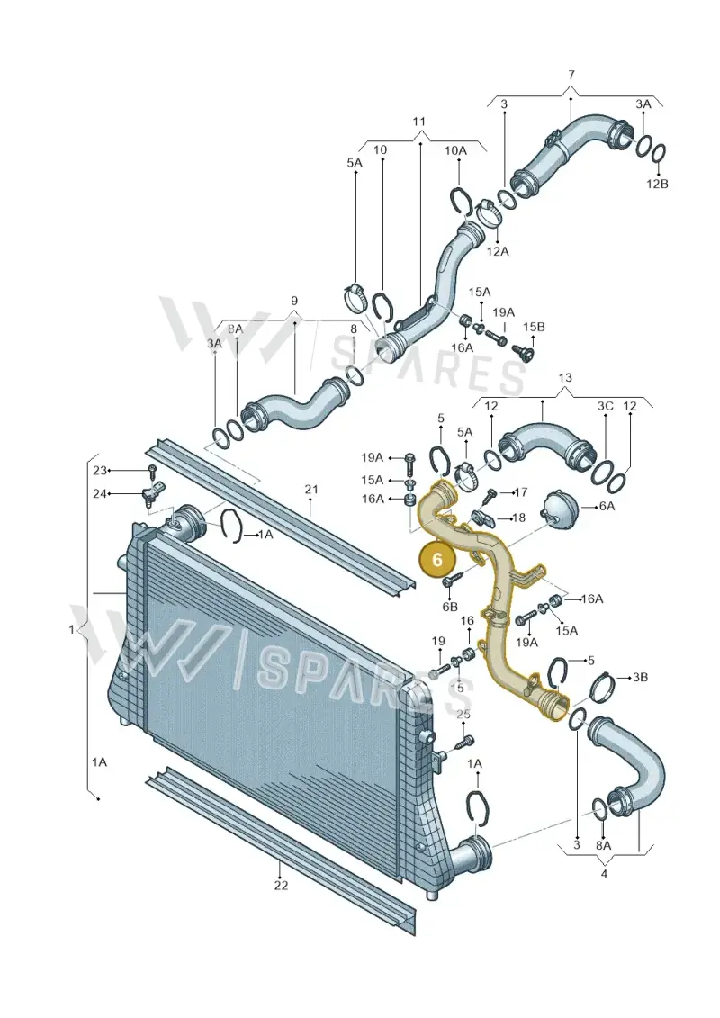 3C0145840D — SEAT LEON                   06> (2005-) diagram 638145087, position 6