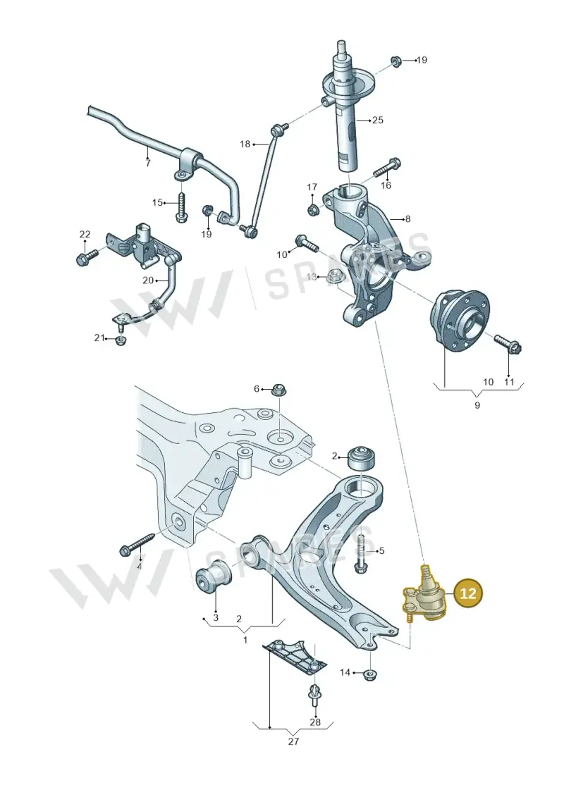 3C0407365B — SEAT Formentor TSI CUPRA (2020-) diagram 793407000, position 12