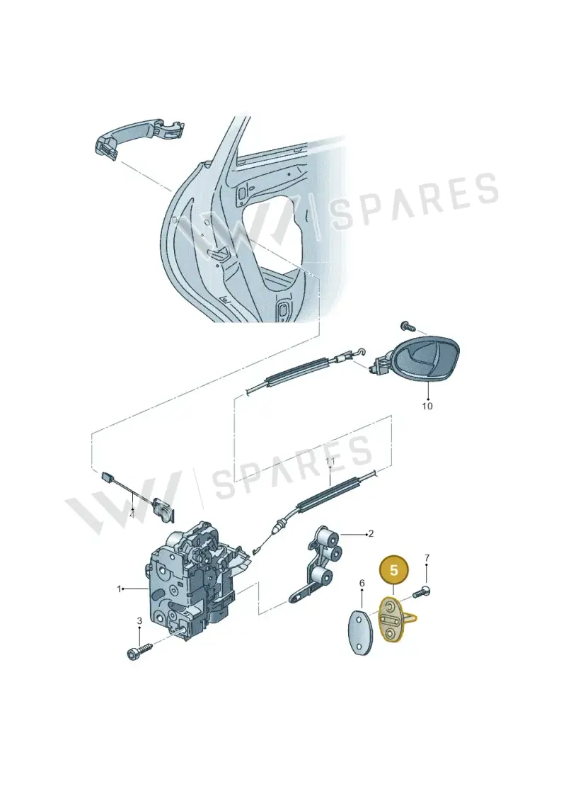 3C0837033B — SEAT ALTEA                  07> (2006-) diagram 418839100, position 5