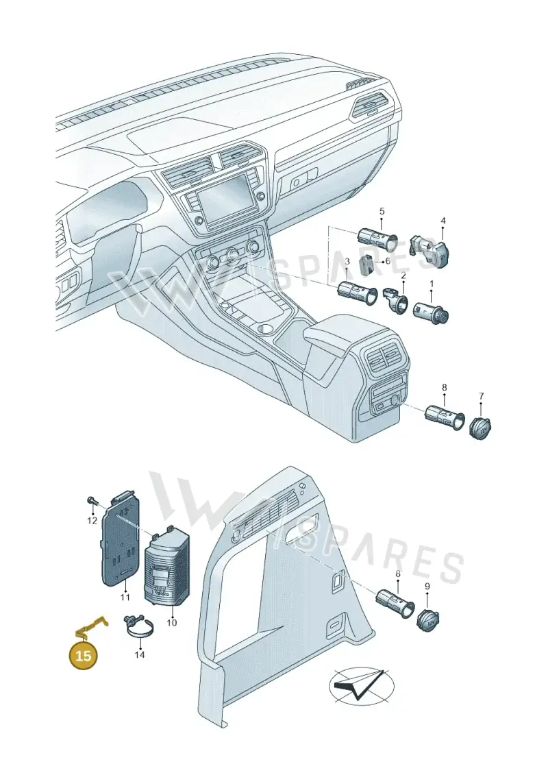 3C0919326 — SEAT Tarraco FR (2018-2024) diagram 884919200, position 15