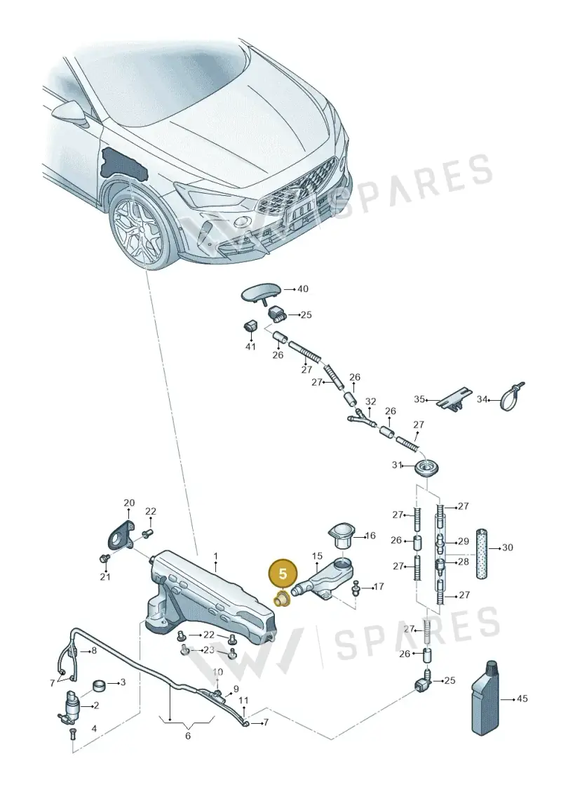 3C0955489A — SEAT Formentor TSI CUPRA (2020-) diagram 5ff955015, position 5