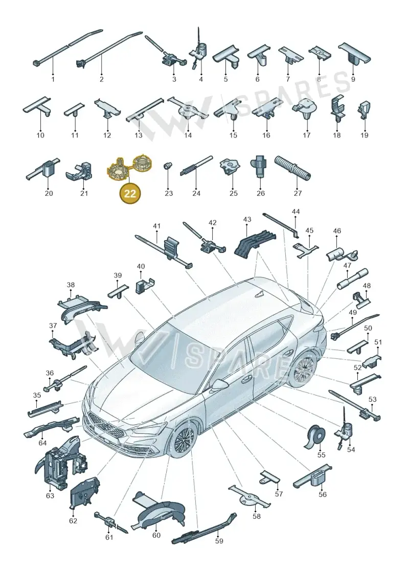 3C0971260C — SEAT Formentor TSI CUPRA (2020-) diagram 5fn971091, position 22