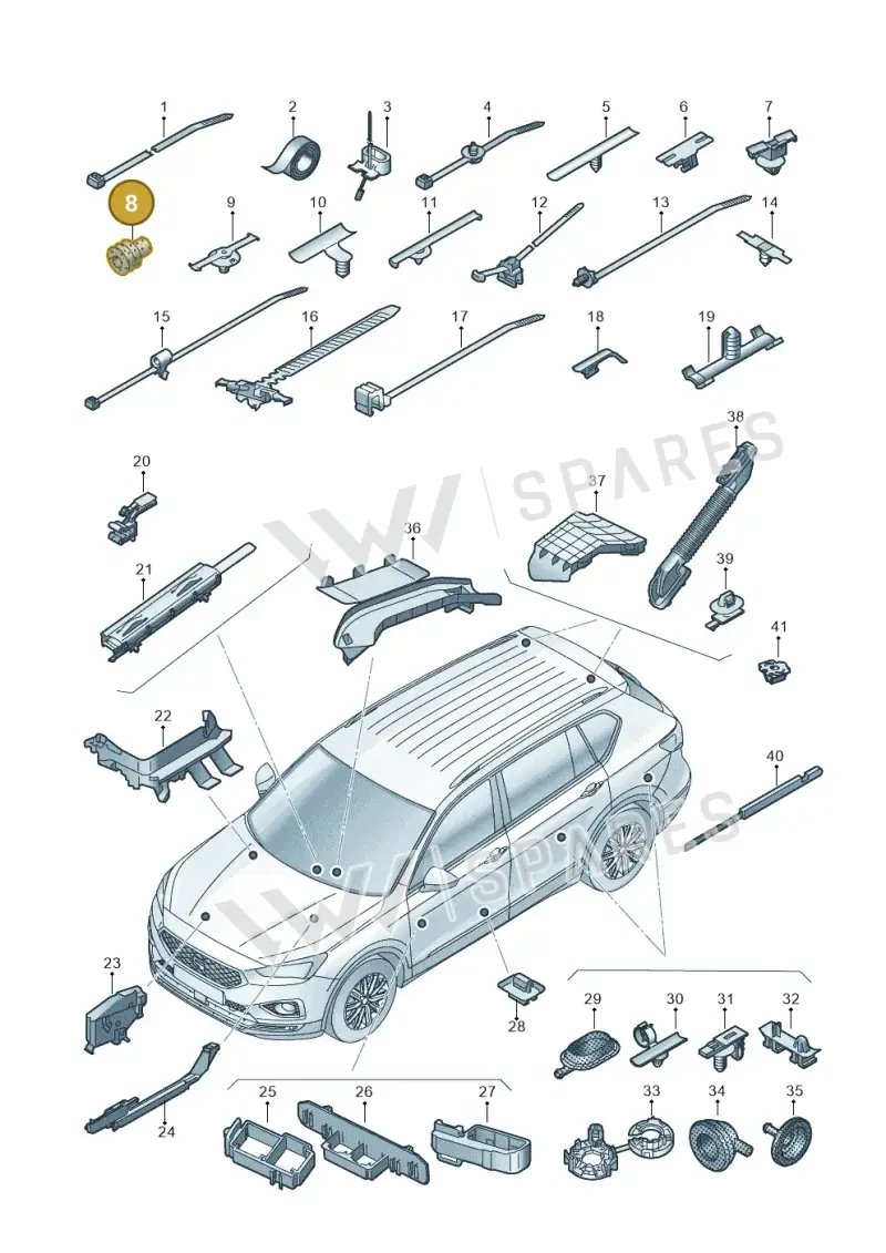 3C0972841 — SEAT Tarraco FR (2018-2024) diagram 591971083, position 8