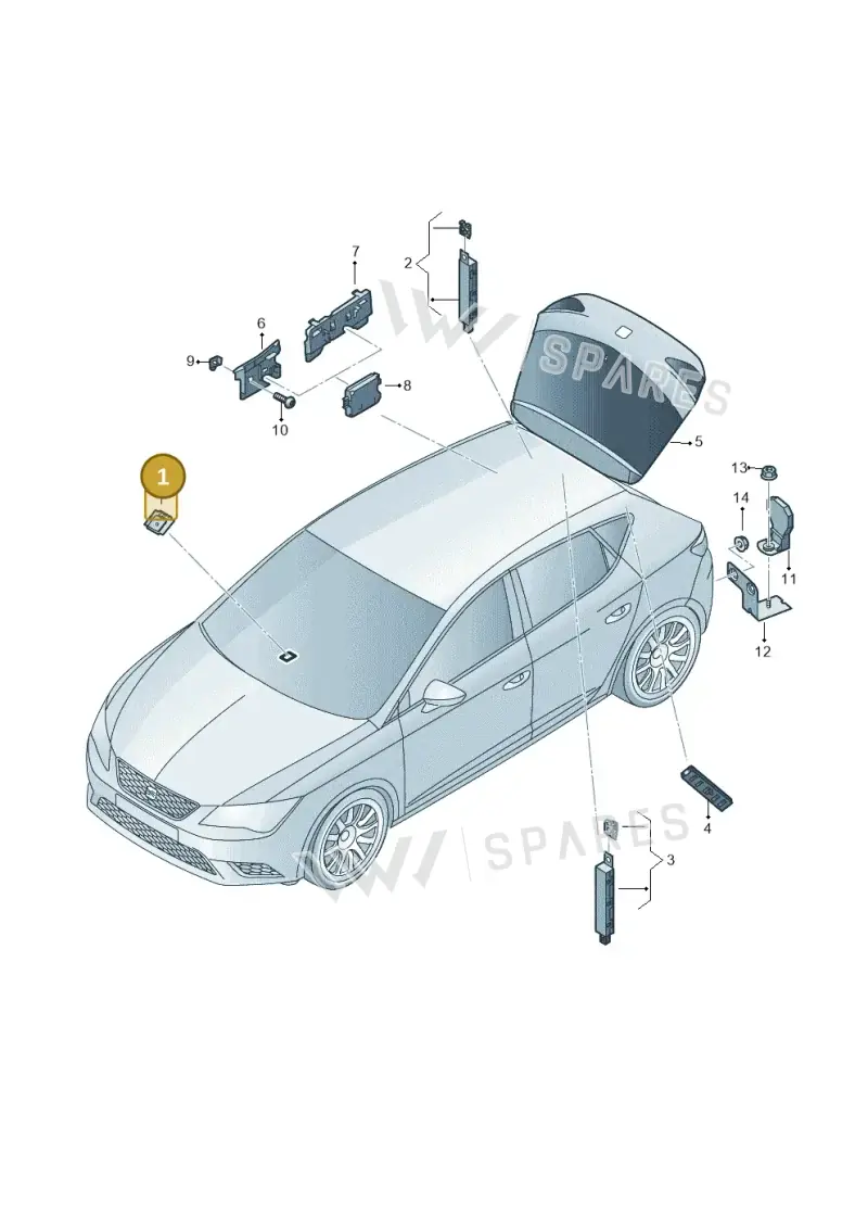 3C5035534F — SEAT Leon ST Stylance (2016-2020) diagram 830035100, position 1