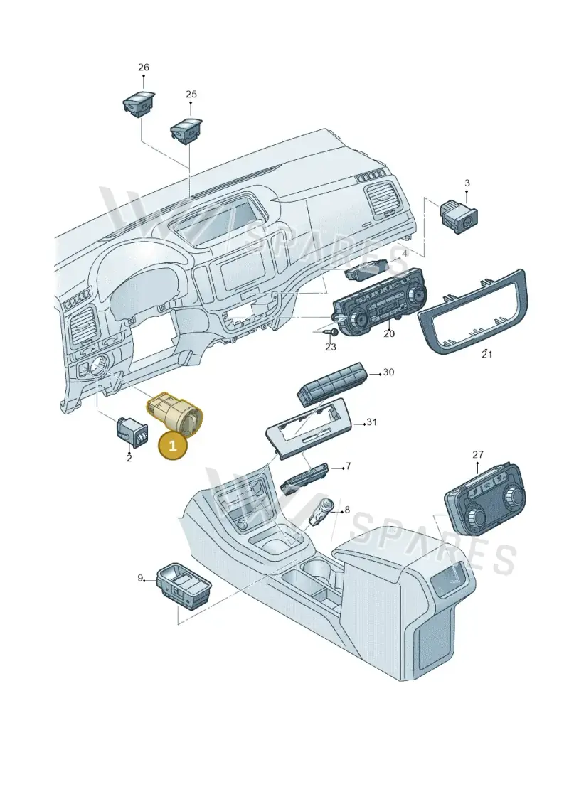3C8941431BXSH — SEAT Alhambra Stylance (2015-2022) diagram 689941500, position 1
