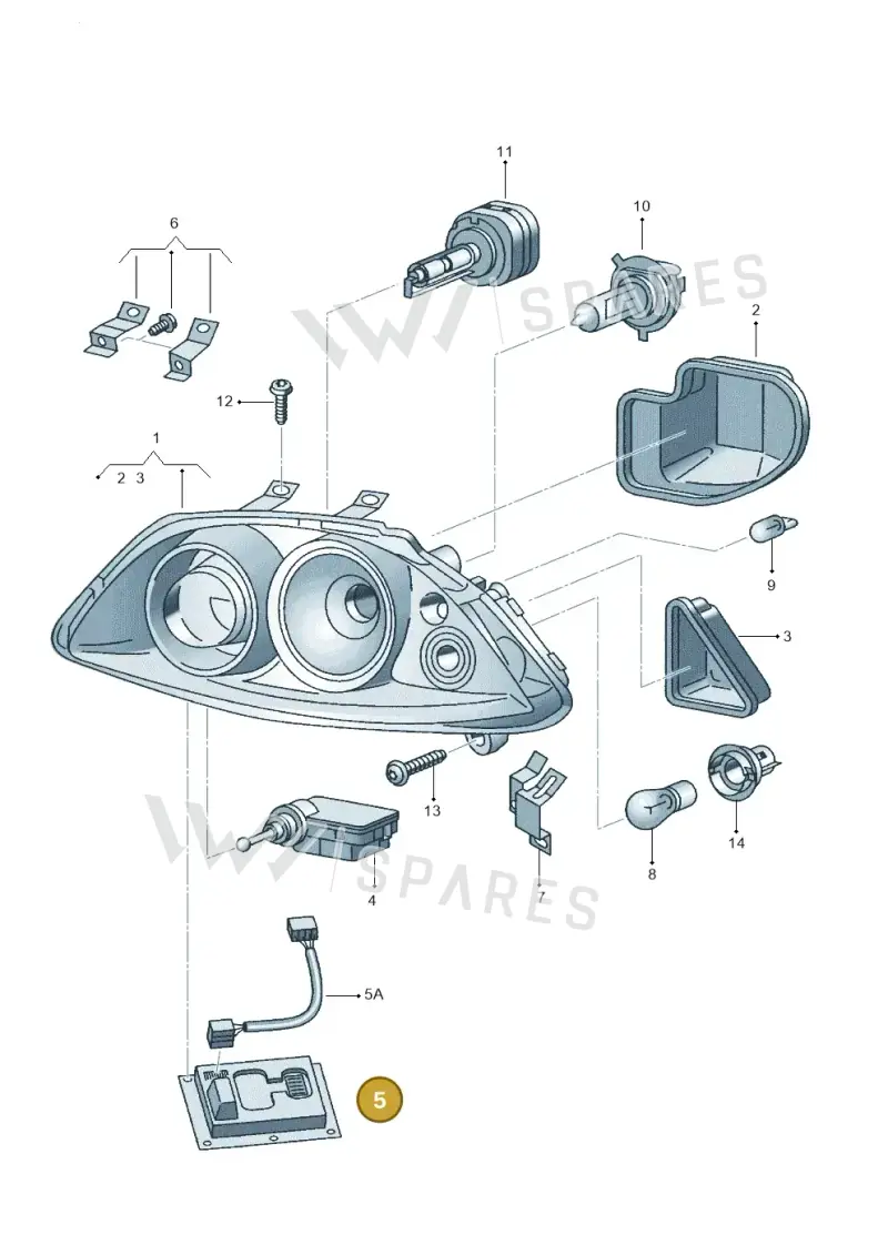 3D0907391B — SEAT IBIZA                  06> (2005-) diagram 254941200, position 5