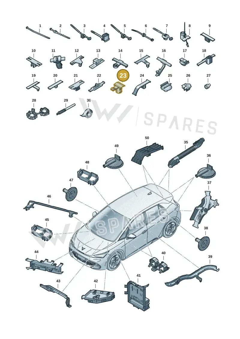 3D0971830D — SEAT EBoost CUPRA (2021-) diagram 10s971082, position 23
