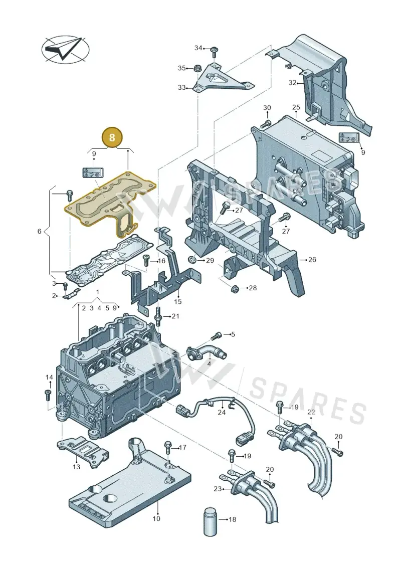3G0907300B — SEAT Tarraco FR (2018-2024) diagram 597907080, position 8