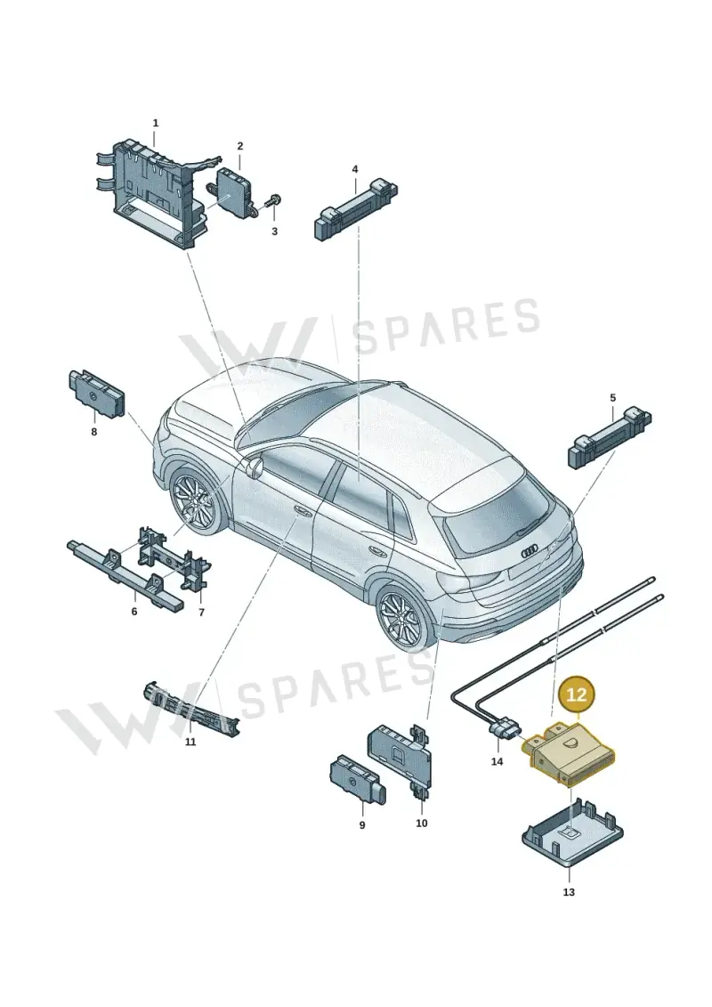 3GD962243D — Audi Q4 Sportback (2022-) diagram 89a909000, position 12