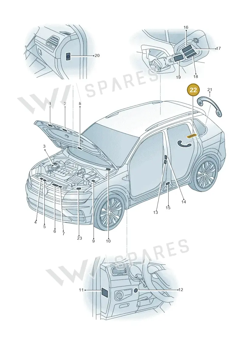 3Q0010006 — SEAT Tarraco FR (2018-2024) diagram 884010000, position 22