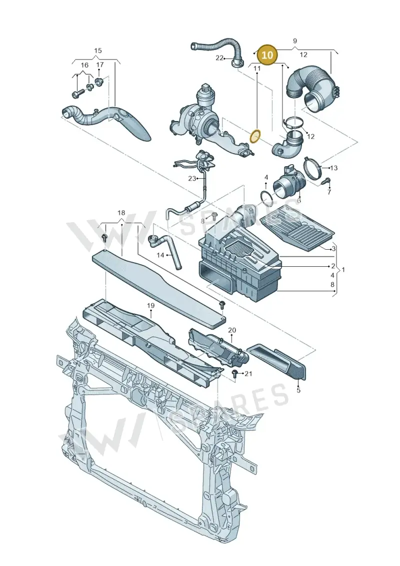 3Q0129635B — SEAT Tarraco FR (2018-2024) diagram 884129000, position 10