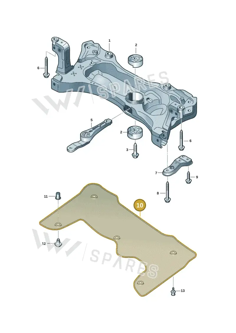 3Q0199110B — SEAT 578 platform diagram 2ka401000, position 10