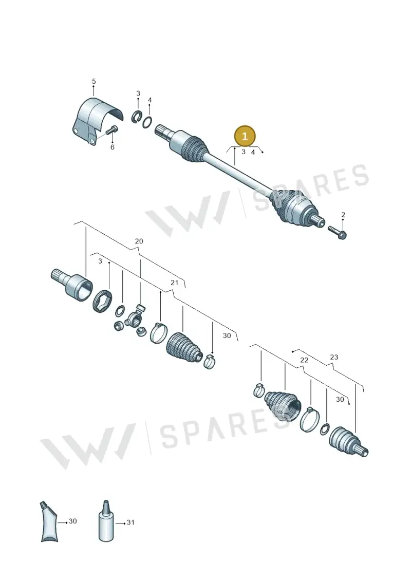 3Q0407761TX — SEAT Ateca Style (2016-) diagram 884407600, position 1