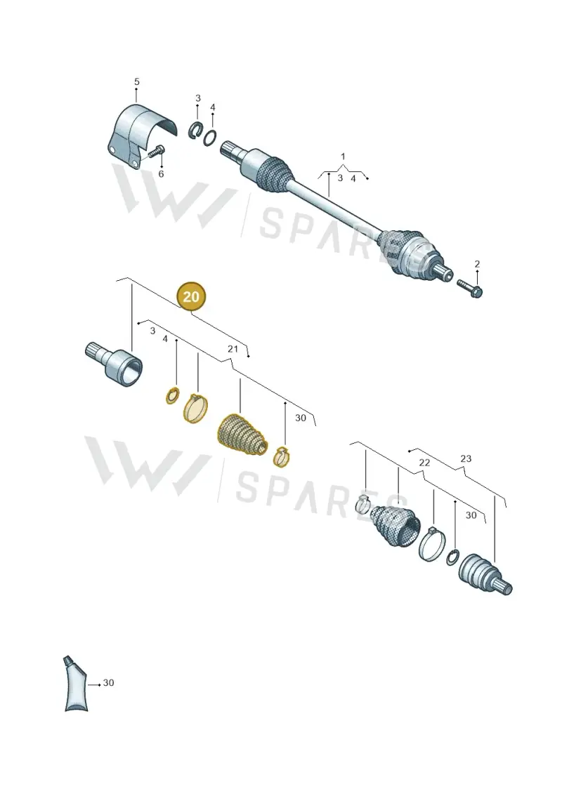 3Q0498104B — SEAT Formentor TSI CUPRA (2020-) diagram 828407060, position 20