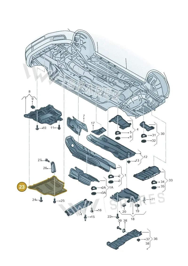 3Q0825902A — SEAT Leon ST Stylance (2016-2020) diagram 830825000, position 23