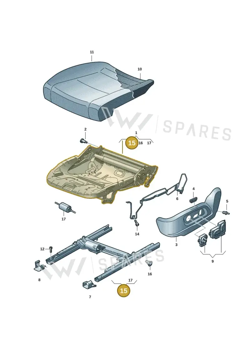 3Q0881183A — SEAT Formentor TSI CUPRA (2020-) diagram 5ff881010, position 15