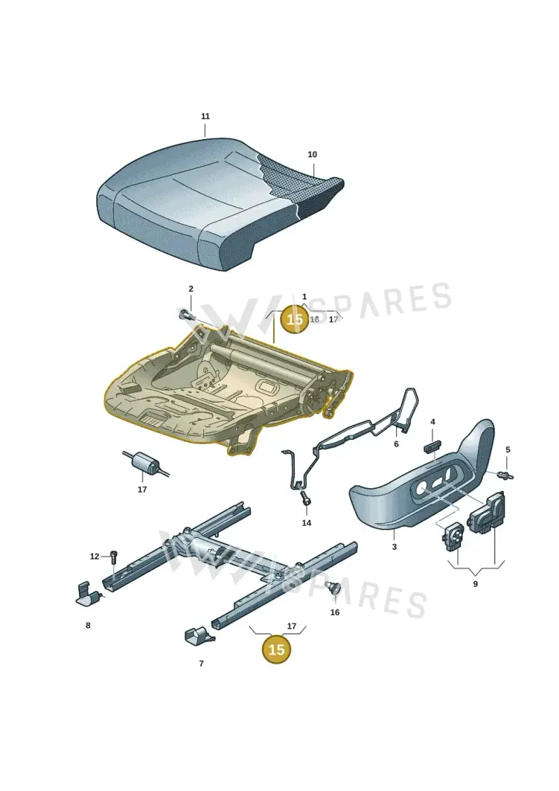 3Q0881184J — SEAT Formentor TSI CUPRA (2020-) diagram 5ff881010, position 15