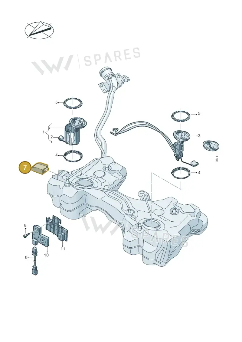 3Q0906121C — SEAT Leon style (2019-) diagram 827919350, position 7