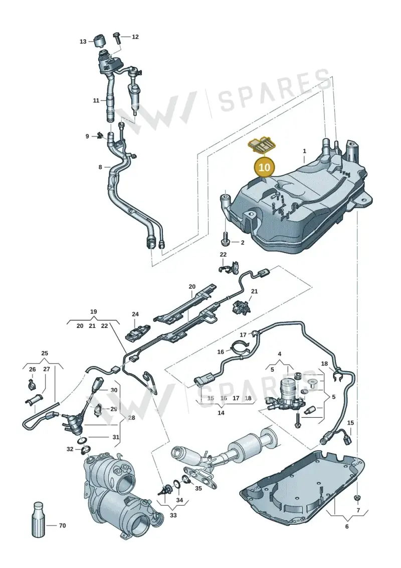 3Q0941329 — SEAT Formentor TSI CUPRA (2020-) diagram 5h0253104, position 10