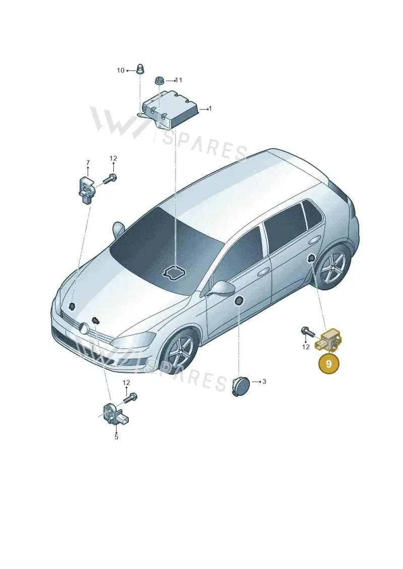 3Q0959351A — SEAT Ateca Style (2016-) diagram 746959300, position 9