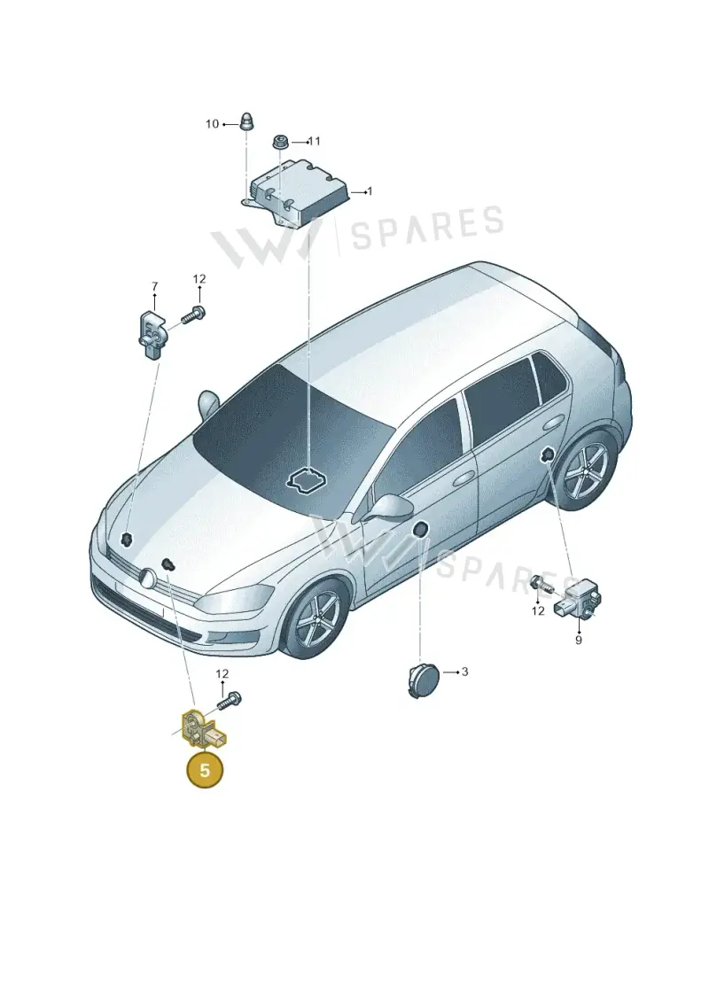 3Q0959651A — SEAT Ateca Style (2016-) diagram 746959300, position 5