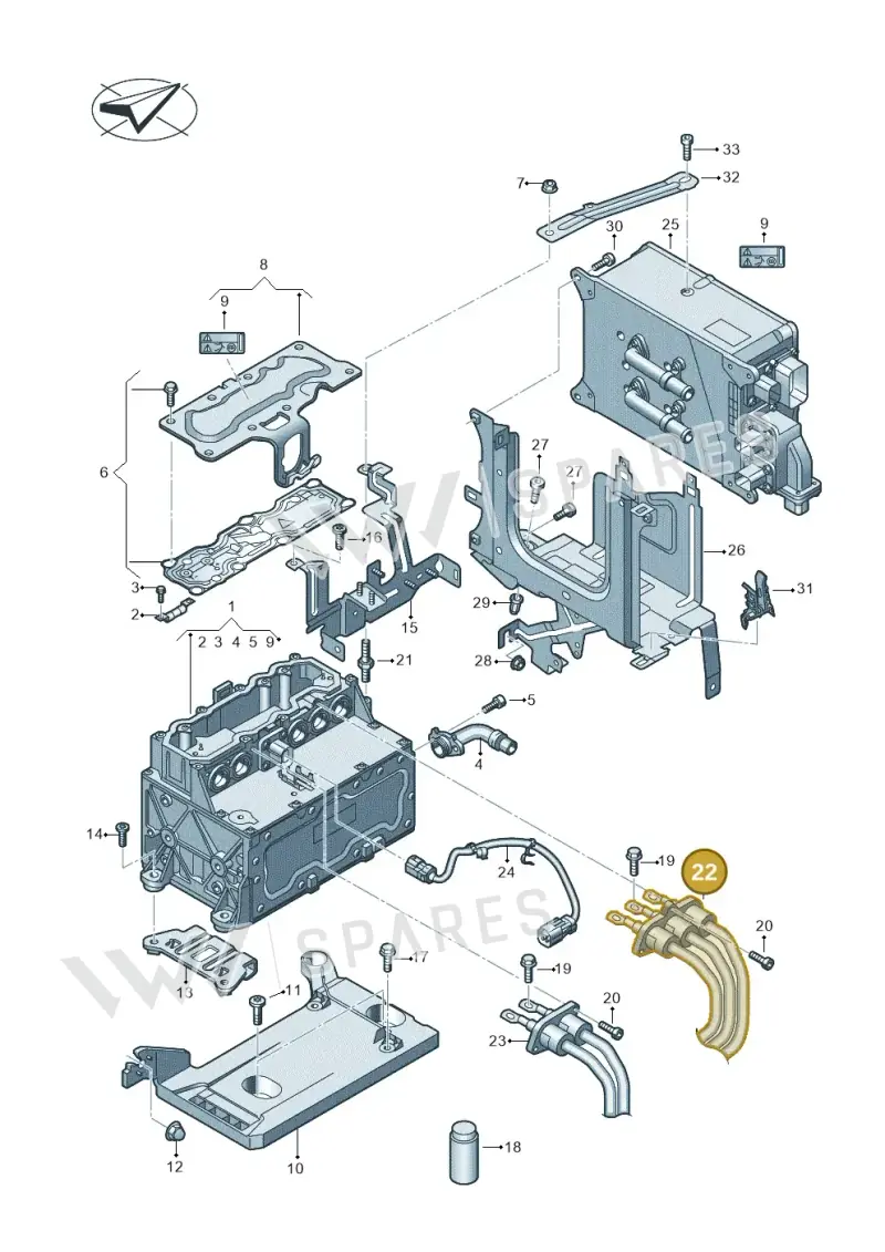 3Q0971013D — SEAT Formentor TSI CUPRA (2020-) diagram 793907800, position 22