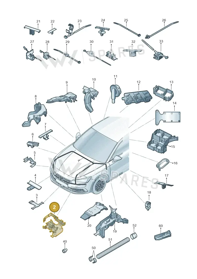 3Q0971615A — SEAT Formentor TSI CUPRA (2020-) diagram 5fn971081, position 2