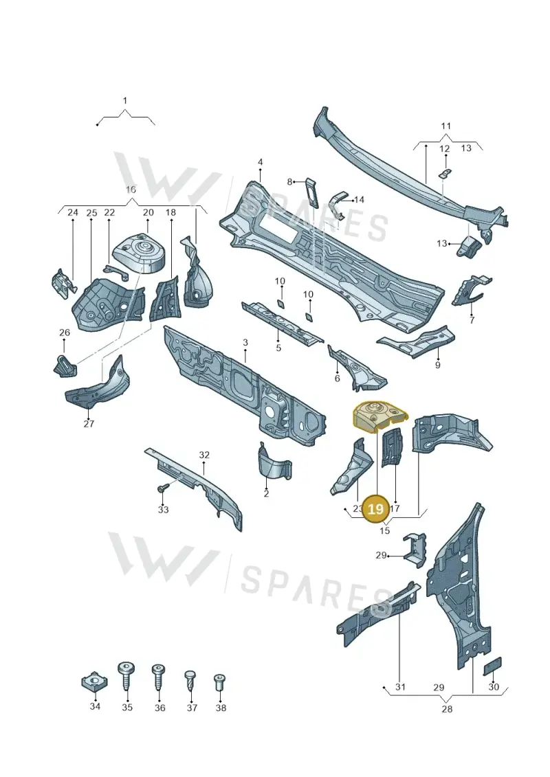 3QF809121 — SEAT Tarraco FR (2018-2024) diagram 591805050, position 19