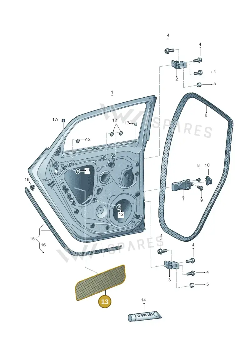 3T0837834D — SEAT Leon ST Stylance (2016-2020) diagram 754833000, position 13
