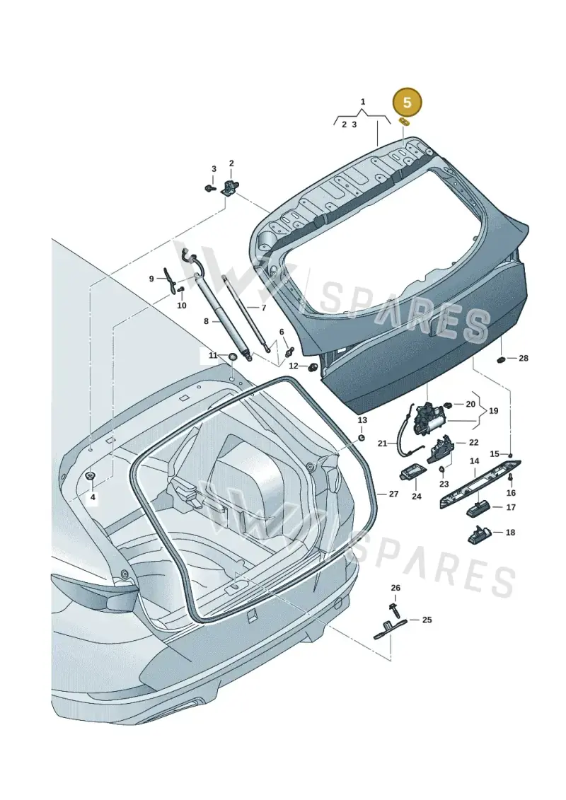 3T9827721 — SEAT Formentor TSI CUPRA (2020-) diagram 5ff827000, position 5
