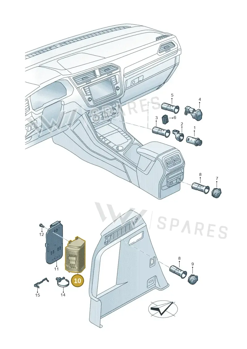 3V0907153 — SEAT Ateca Style (2016-) diagram 884919200, position 10