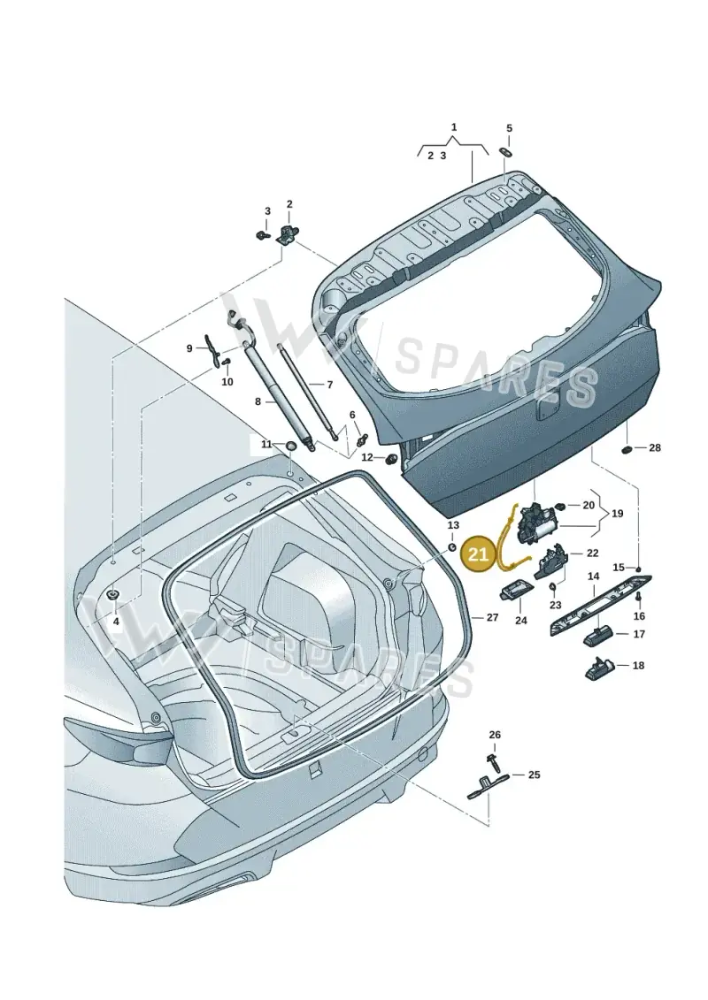 3V9827532B — SEAT Formentor TSI CUPRA (2020-) diagram 5ff827000, position 21