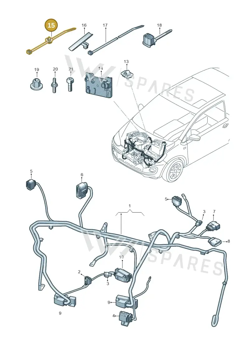3W0971838 — SEAT Mii electric (2020-2021) diagram 772971030, position 15