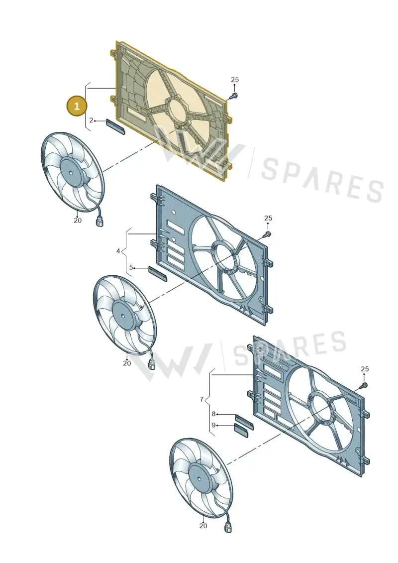 3WA121205 — SEAT Formentor TSI CUPRA (2020-) diagram 869121910, position 1