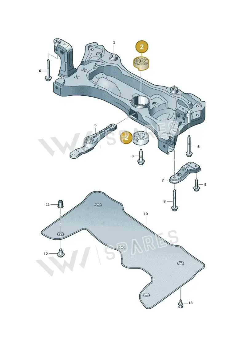 3WA199867 — SEAT 578 platform diagram 2ka401000, position 2