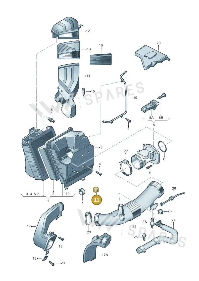 4A0129697 — SEAT Exeo ST Reference (2008-2011) diagram 249133400, position 11