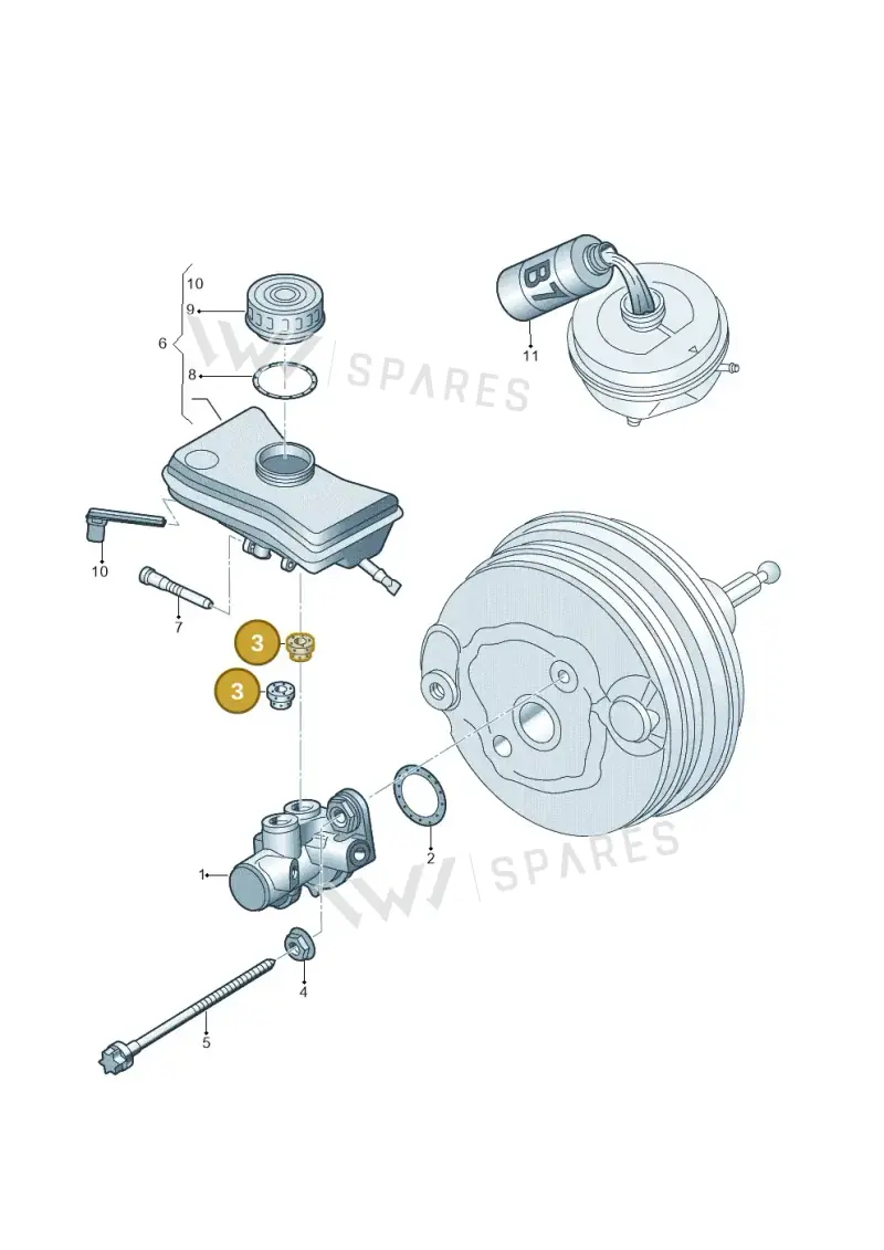 4A0611817A — SEAT Exeo ST Reference (2008-2011) diagram 249611100, position 3