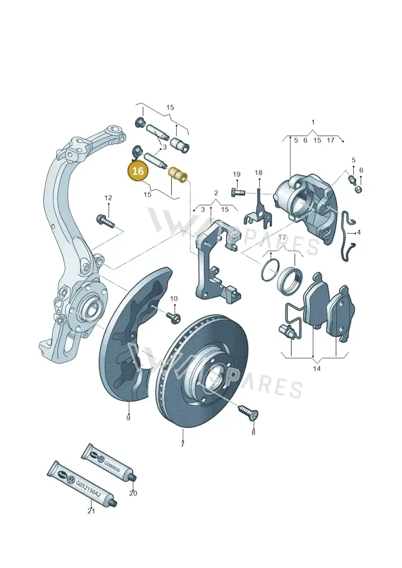4A0615134A — SEAT Exeo ST Reference (2008-2011) diagram 454615400, position 16